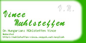 vince muhlsteffen business card