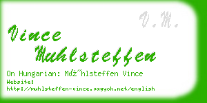 vince muhlsteffen business card